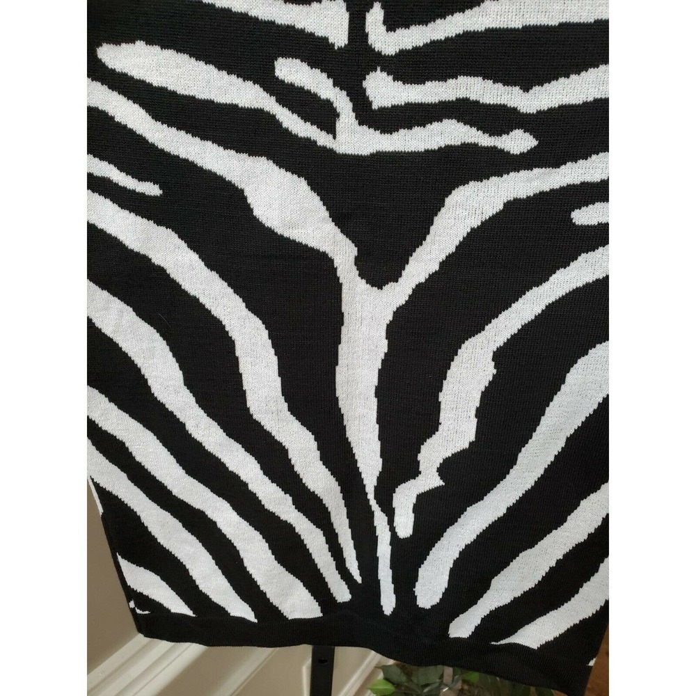 Hera Collection Boutique Black & White Acrylic Pencil Midi Skirt Size's S, M, L